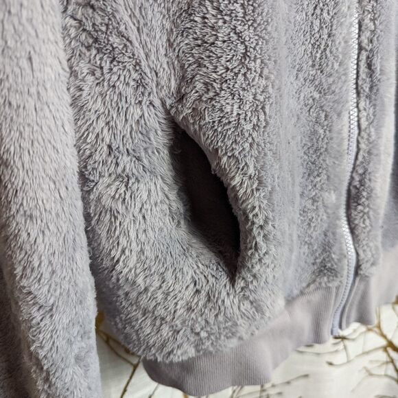 zella fluffy zip-up sweater jacket - Picture 3 of 5